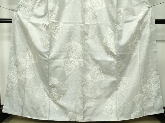 平和屋着物□極上 本場大島紬 白大島 9マルキ 120亀甲 切嵌草花