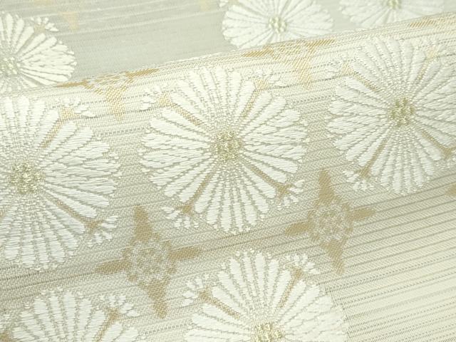 平和屋着物■極上　夏物　六通柄袋帯　唐織　格子花文　金糸　逸品　CZAA4123s5_2