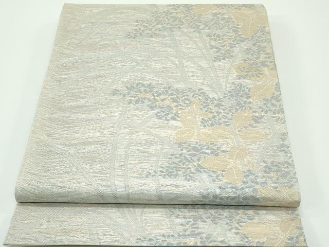 平和屋着物■極上　夏物　織物一筋名門　織悦　全通柄　本袋帯　草花文　金銀糸　逸品　CZAA4128s5