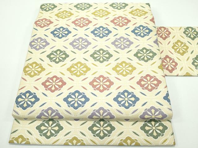 平和屋着物■極上　西陣　川島織物　九寸名古屋帯　唐織　花菱文　逸品　CZAA4143s5