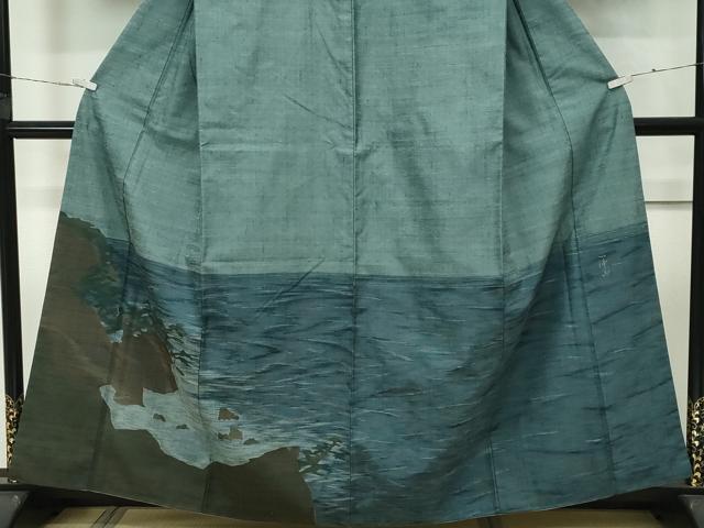 平和屋着物□極上 能州紬 絲藝苑 上島洋山 訪問着 浜松