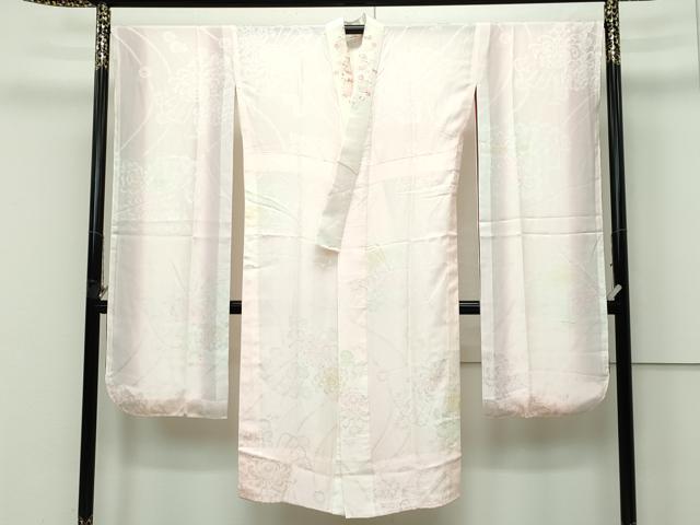 平和屋着物■上質な長襦袢　無双仕立て　半衿刺繍　乱菊地紋　暈し染め　逸品　未使用　CZAA4245s5