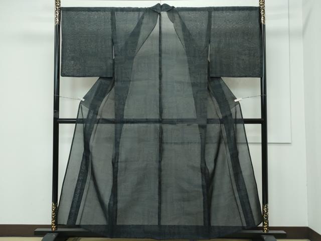 平和屋着物■極上　夏物　本場大島紬　夏大島　幾何学文様　ゑり善扱い　逸品　CZAA4266s5