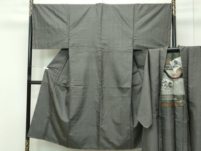 平和屋着物■極上　男性　本場大島紬　アンサンブル　100亀甲　総詰め　逸品　未使用　CZAA4292s5