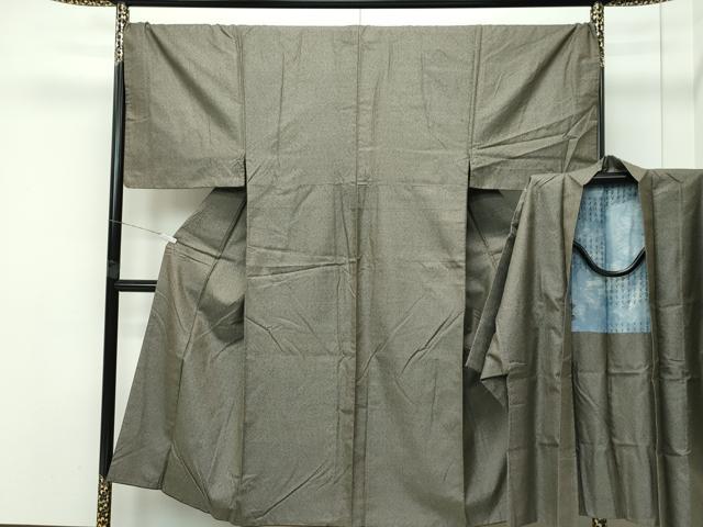 平和屋着物■極上　男性　紬　アンサンブル　キングサイズ　140亀甲　逸品　CZAA4296s5