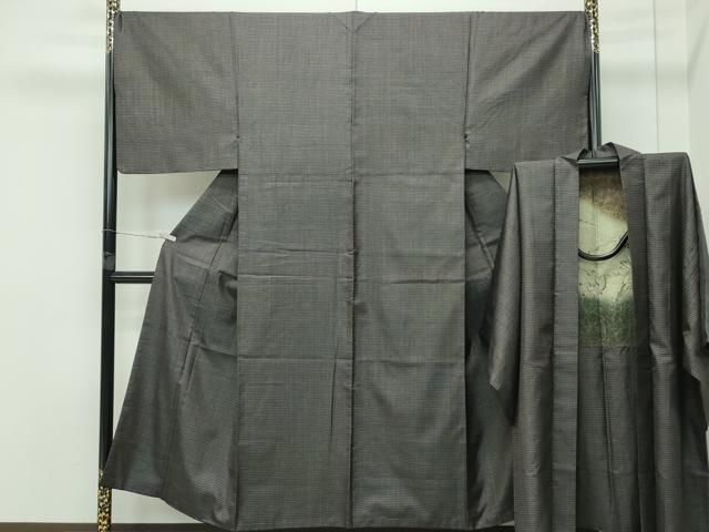 平和屋本店■極上　男性　男柄の最高峰　西郷柄　西郷絣　本場大島紬　アンサンブル　羽裏：鳥獣戯画　逸品　CZAA4298s5