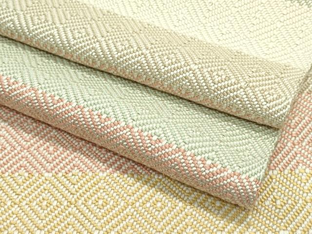 平和屋本店■極上　伊兵衛織　工芸手織　八寸名古屋帯　入子菱　逸品　CZAA4337s5