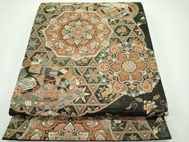 平和屋着物■極上　老舗織元　泰生織物　六通柄袋帯　唐織　本金漆箔　逸品　CZAA4339s5