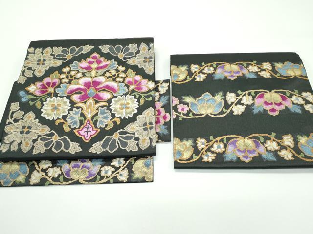 平和屋着物■極上　つけ帯　ペルシャ華紋　刺繍　金糸　逸品　CZAA4359s5