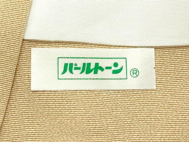 平和屋着物●極上　京友禅　羽田工房　京都府指定無形文化財保持者　羽田登　訪問着　草花文　たたき染め　榛色地　逸品　CZAA4463s6_7
