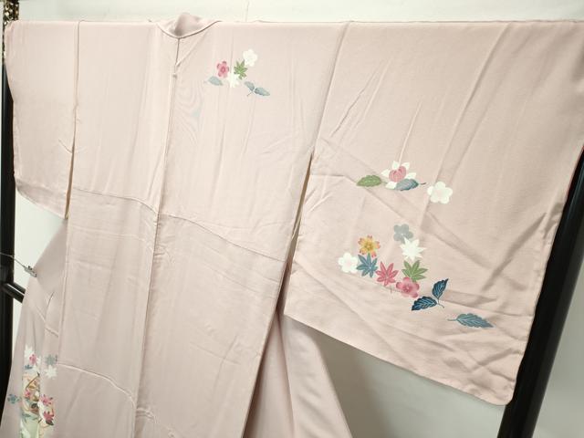 平和屋着物●極上 本加賀友禅作家 金丸充夫 訪問着 花籠文 暈し染め 洗柿色地 逸品 未使用 CZAA4499s6 平和屋着物●極上 本加賀友禅作家 金丸充夫 訪問着 花籠文 暈し染め 洗柿色地 逸品 未使用 CZAA4499s6