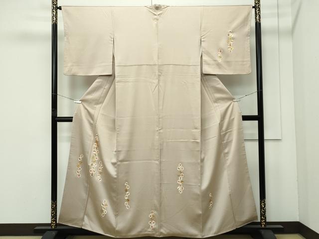 平和屋着物●極上　訪問着　駒刺繍　宝尽くし亀甲文　金彩　浅黄色地　逸品　CZAA4500s6