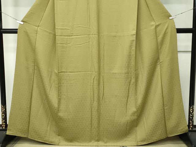 平和屋着物○極上 色無地 梅幸茶色 八掛：シルクロード 逸品
