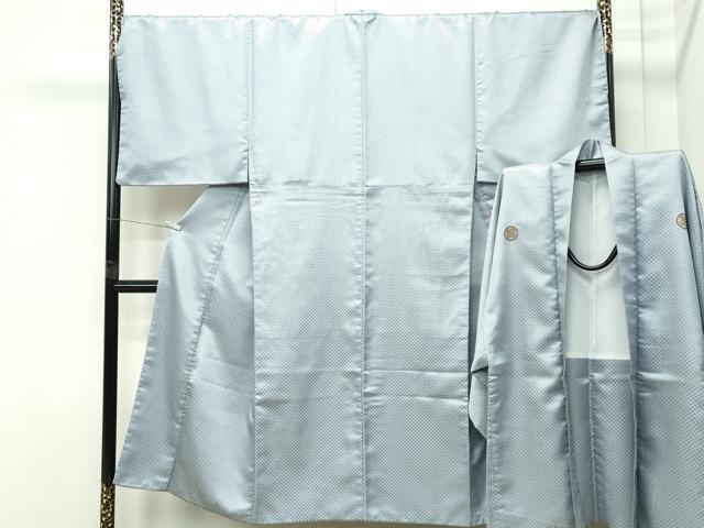 平和屋着物■極上　男性　色無地・紋付き羽織セット　キングサイズ　豆がら茶色　舞台衣装　洗える着物　逸品　CZAA4591s6