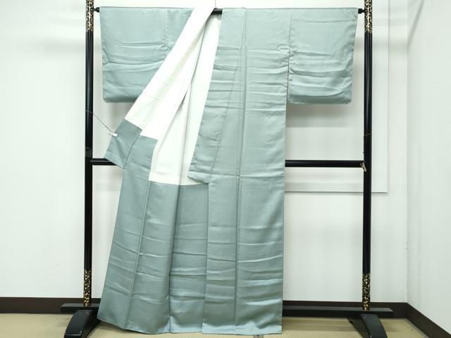 平和屋着物●極上　色無地　深川鼠色　紗綾形地紋　逸品　未使用　CZAA4611s6_2