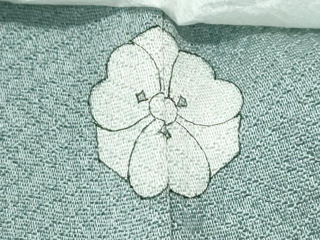平和屋着物●極上　色無地　深川鼠色　紗綾形地紋　逸品　未使用　CZAA4611s6_8