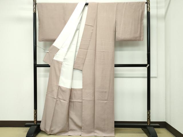 平和屋着物●極上　色無地　空五倍子色　逸品　未使用　CZAA4616s6_2
