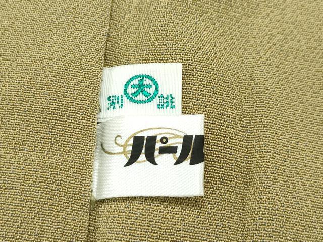 平和屋着物＃極上　男性　長羽織　キングサイズ　色無地　油色　大丸扱い　逸品　CZAA4635s6 平和屋着物＃極上 男性 長羽織 キングサイズ 色無地 油色 大丸扱い 逸品