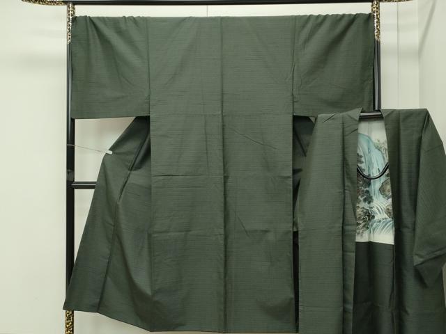 平和屋着物●極上　男性　紬　アンサンブル　キングサイズ　逸品　CZAA4637s6