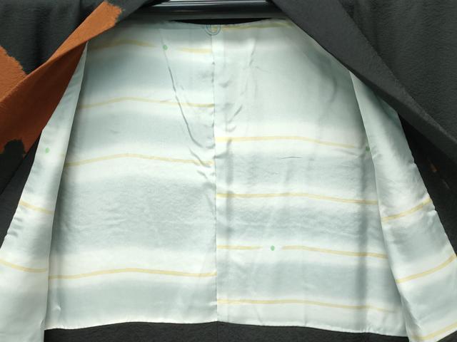 平和屋着物＃極上　道中着　ロング丈　絞り　雪輪文様　黒地　逸品　CZAA4695s6 平和屋着物＃極上 道中着 ロング丈 絞り 雪輪文様 黒地 逸品