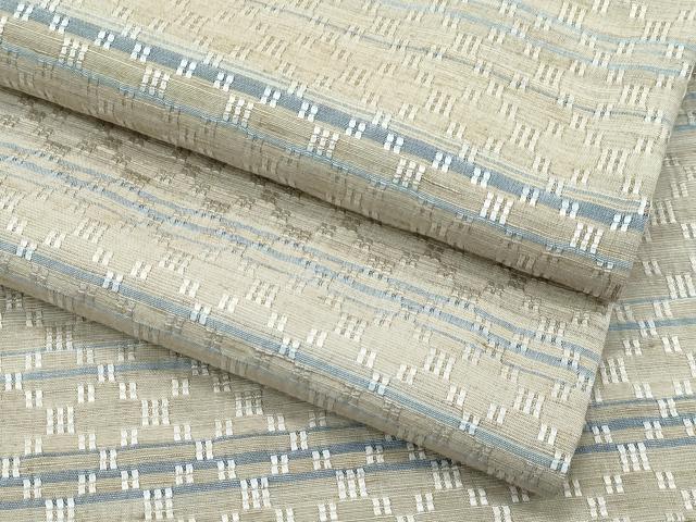 平和屋本店●極上　藍香房　花織　紬　横段文　逸品　CZAA4697s6