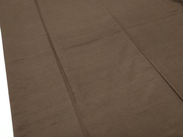 平和屋本店●極上　男性　紬　アンサンブル・長襦袢セット　色無地　涅色　逸品　CZAA4710s6_2