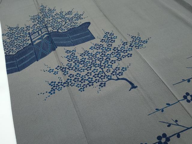 平和屋本店○極上 人間国宝 五代 田畑喜八 訪問着 枝梅文 江戸