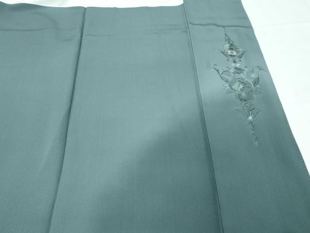 平和屋本店●極上　訪問着　総刺繍　翆山刺繍　飾花文　暈し染め　金糸　柳煤竹色地　逸品　CZAA4799s6 平和屋本店○極上 訪問着 総刺繍 翆山刺繍 飾花文 暈し染め 金糸 柳