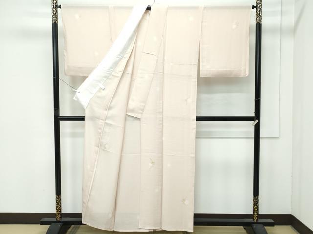 平和屋着物＊極上　夏物　小紋　絽　蛍暈し　草花文　金彩　反端付き　逸品　CZAA4826s6_1