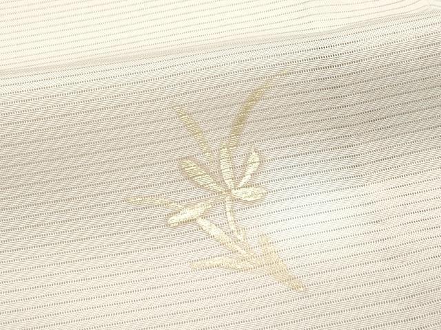 平和屋着物＊極上　夏物　小紋　絽　蛍暈し　草花文　金彩　反端付き　逸品　CZAA4826s6 平和屋着物▽上質な小紋 単衣 草花文 蛍暈し 金彩 正絹 逸品