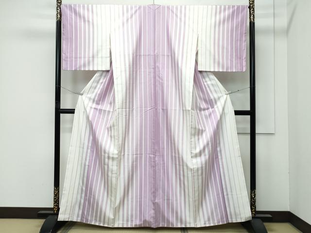 平和屋着物●極上　本場縞大島紬　間道　逸品　CZAA4859s6_1