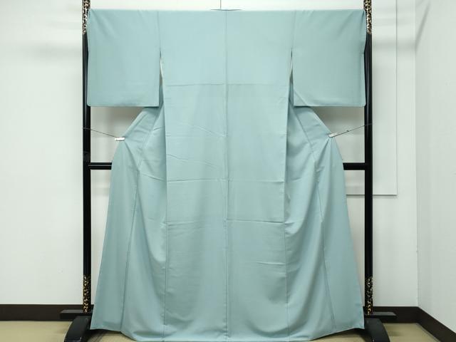 平和屋着物●極上　洗える最高級着物　＜英＞はなぶさ謹製　色無地　薄青色　逸品　CZAA4888s6_1