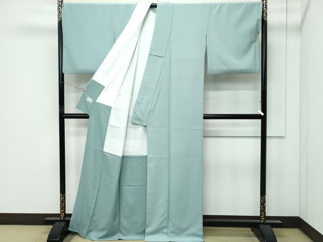 平和屋着物●極上　洗える最高級着物　＜英＞はなぶさ謹製　色無地　薄青色　逸品　CZAA4888s6_2