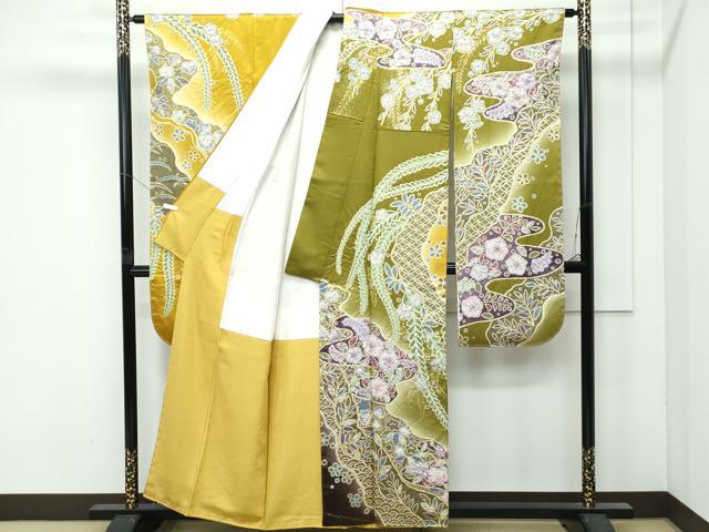 平和屋着物●極上　振袖　辻が花　絞り　暈し染め　銀通し地　逸品　未使用　CZAA4897s6_1