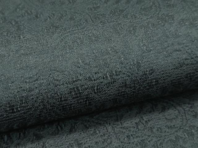 平和屋着物●極上　世界的友禅作家　千地泰弘　スリーシーズン　春夏秋　両面　六通柄袋帯　鳳凰唐草文　黒地　金銀糸　逸品　CZAA4941s6_7