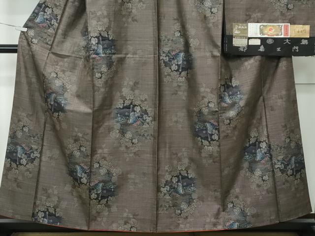 平和屋着物●極上　都喜ヱ門　本場大島紬　９マルキ　西欧の夢　藤絹織物謹製　証紙付き　逸品　CZAA4971s6_4