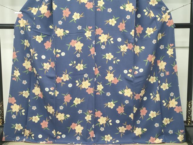 平和屋着物●極上　ファッションデザイナー 花井幸子　小紋　草花文　金彩　褐色地　逸品　未使用　CZAA4985s6_3