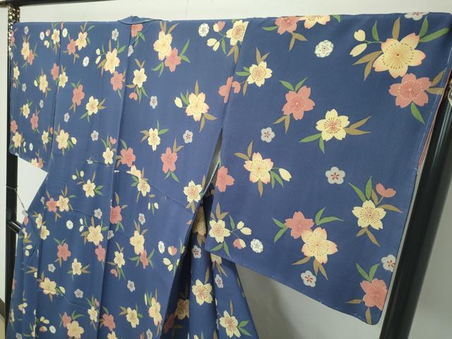 平和屋着物●極上　ファッションデザイナー 花井幸子　小紋　草花文　金彩　褐色地　逸品　未使用　CZAA4985s6_2