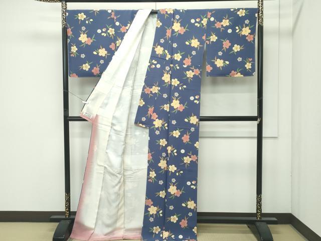 平和屋着物●極上　ファッションデザイナー 花井幸子　小紋　草花文　金彩　褐色地　逸品　未使用　CZAA4985s6_1