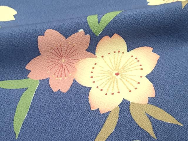 平和屋着物○極上 ファッションデザイナー 花井幸子 小紋 草花文 金彩