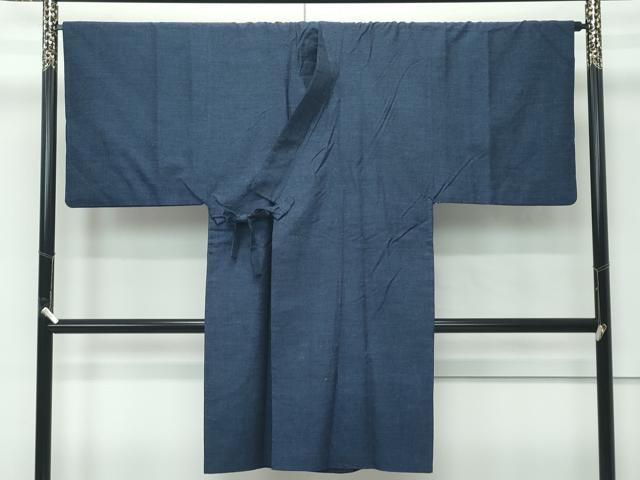 平和屋着物●極上　男性　道中着　ロング丈　結城紬　杢　逸品　CZAA4986s6