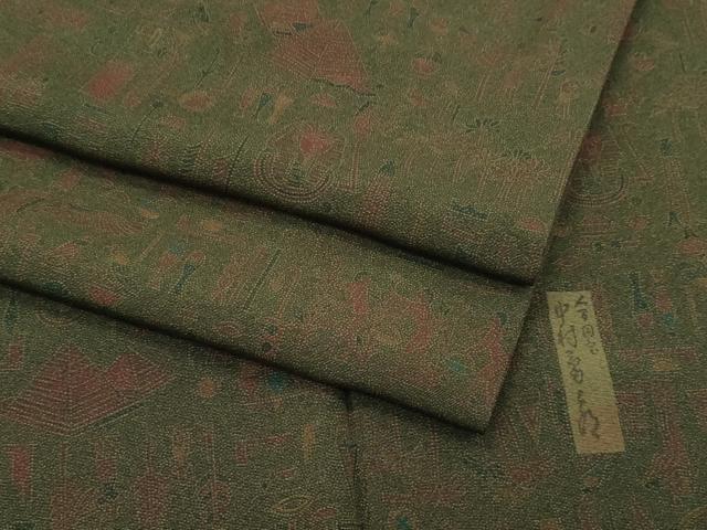 平和屋着物●極上　重要無形文化財　人間国宝　中村勇二郎　江戸小紋　ツタンカーメン王　鈴乃屋扱い　逸品　CZAA4991s6