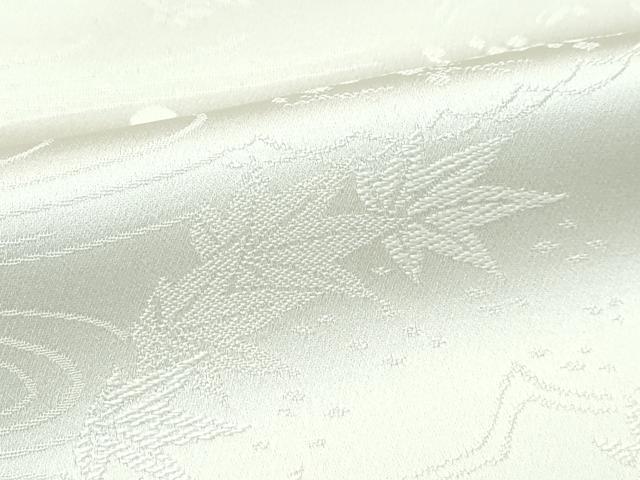 平和屋着物●極上　色無地　砂色　流水草花地紋　逸品　CZAA4996s6_6