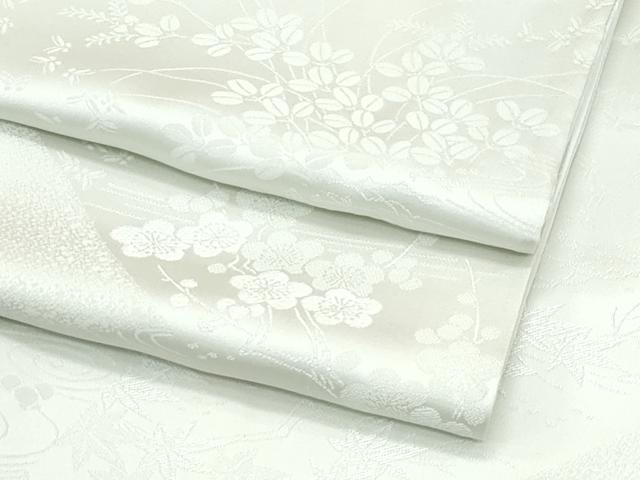 平和屋着物●極上　色無地　砂色　流水草花地紋　逸品　CZAA4996s6