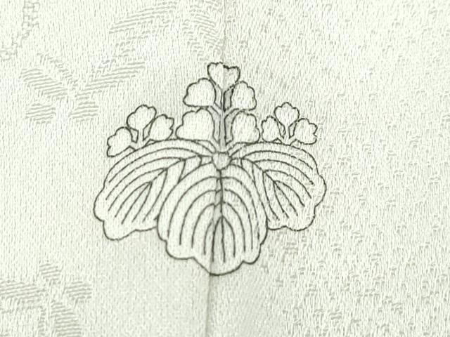 平和屋着物●極上　色無地　砂色　流水草花地紋　逸品　CZAA4996s6_8