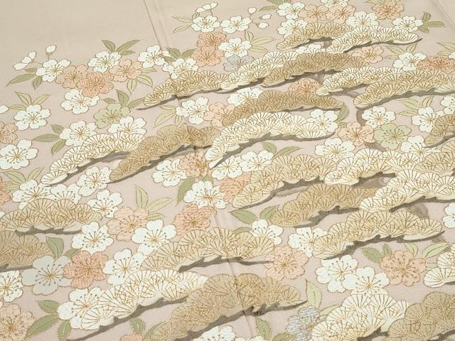 平和屋本店●極上　訪問着　総刺繍　中国三大刺繍　相良刺繍　花松文　金糸　香色地　逸品　CZAA5019s6_2