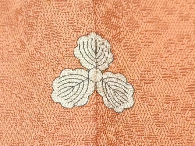 平和屋着物●極上　色無地　駱駝色　七宝花地紋　伊勢丹扱い　逸品　CZAA5037s6_8