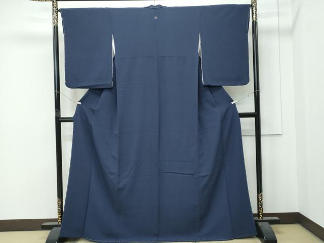 平和屋着物●極上　色無地　藍鉄色　逸品　未使用　CZAA5038s6_1