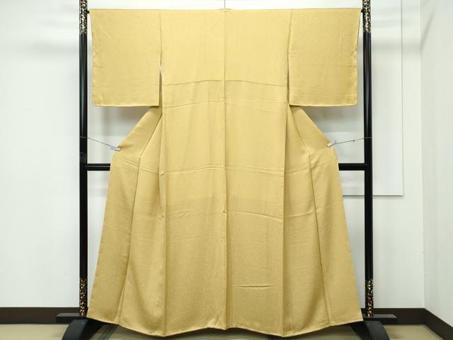 平和屋着物●極上　色無地　桑染色　籬草花地紋　逸品　未使用　CZAA5040s6 平和屋着物○極上 創業460年・千總 色留袖 駒刺繍 正倉院熨斗花文 金彩