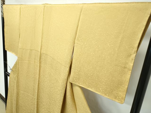 平和屋着物○極上 色無地 桑染色 籬草花地紋 逸品 未使用 CZAA5040s6の